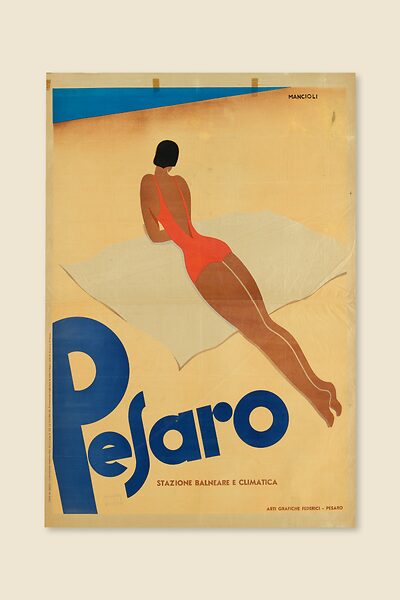 Manifesto «Pesaro», 1934, di Corrado Mancioli