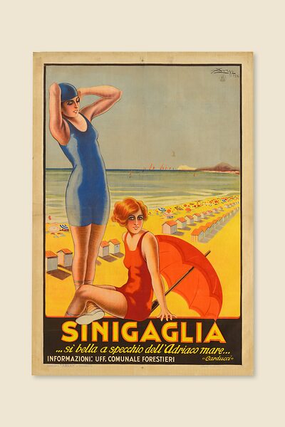 Manifesto «Sinigaglia», Senigallia, 1926, di Argo – Creazione Marche di Pubblicità