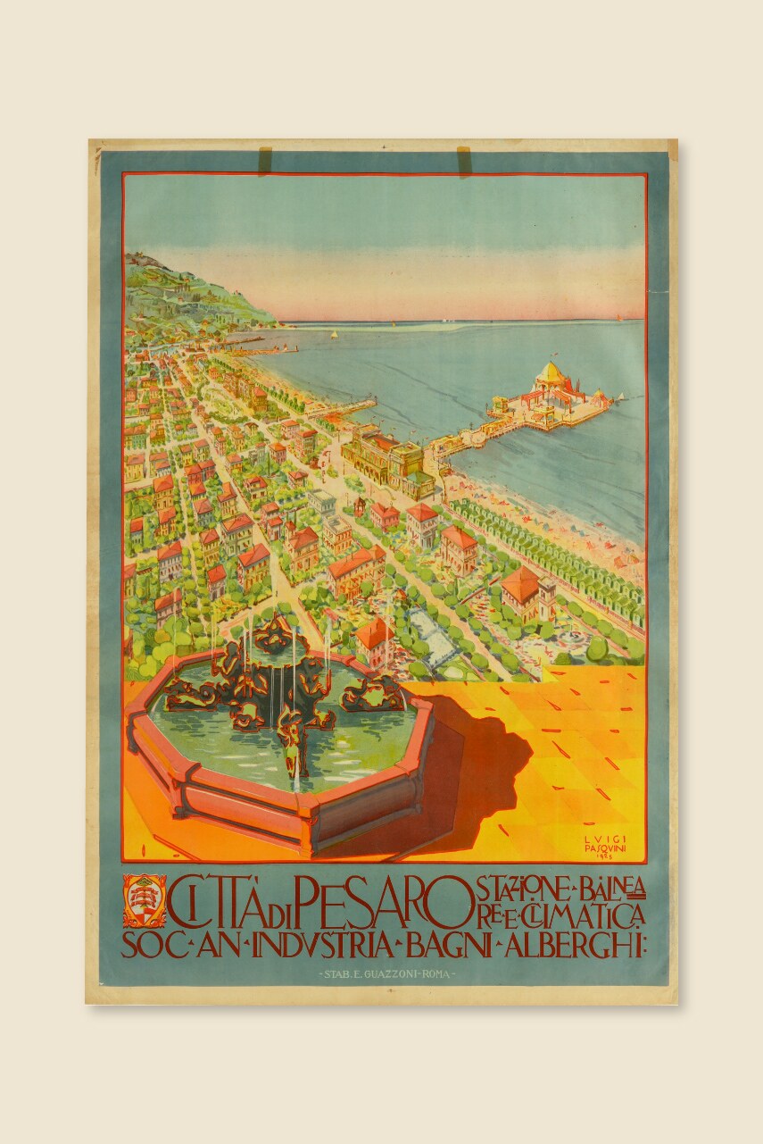 Manifesto «Città di Pesaro», 1925, di Luigi Pasquini